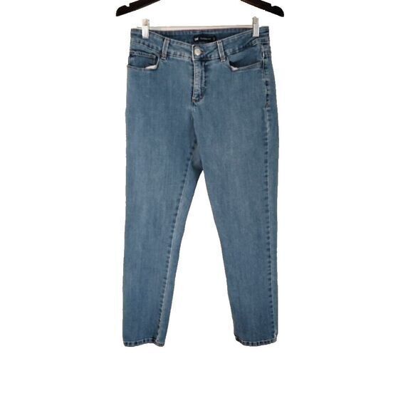 Lee Classic Fit 1889 Dark Blue Wash Denim Jeans Womens 8 P Petite‎ Stretch - Picture 1 of 4